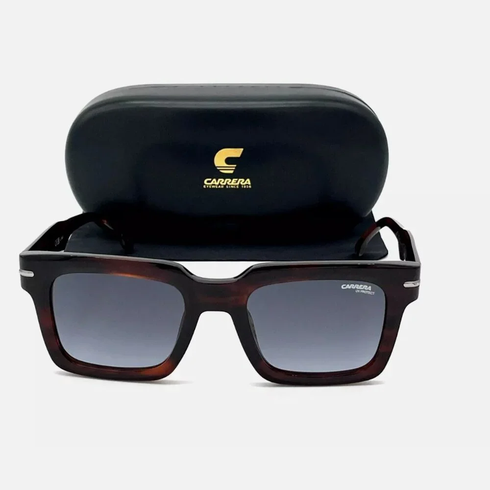 CARRERA Brown Horn / Gray 52mm Sunglasses